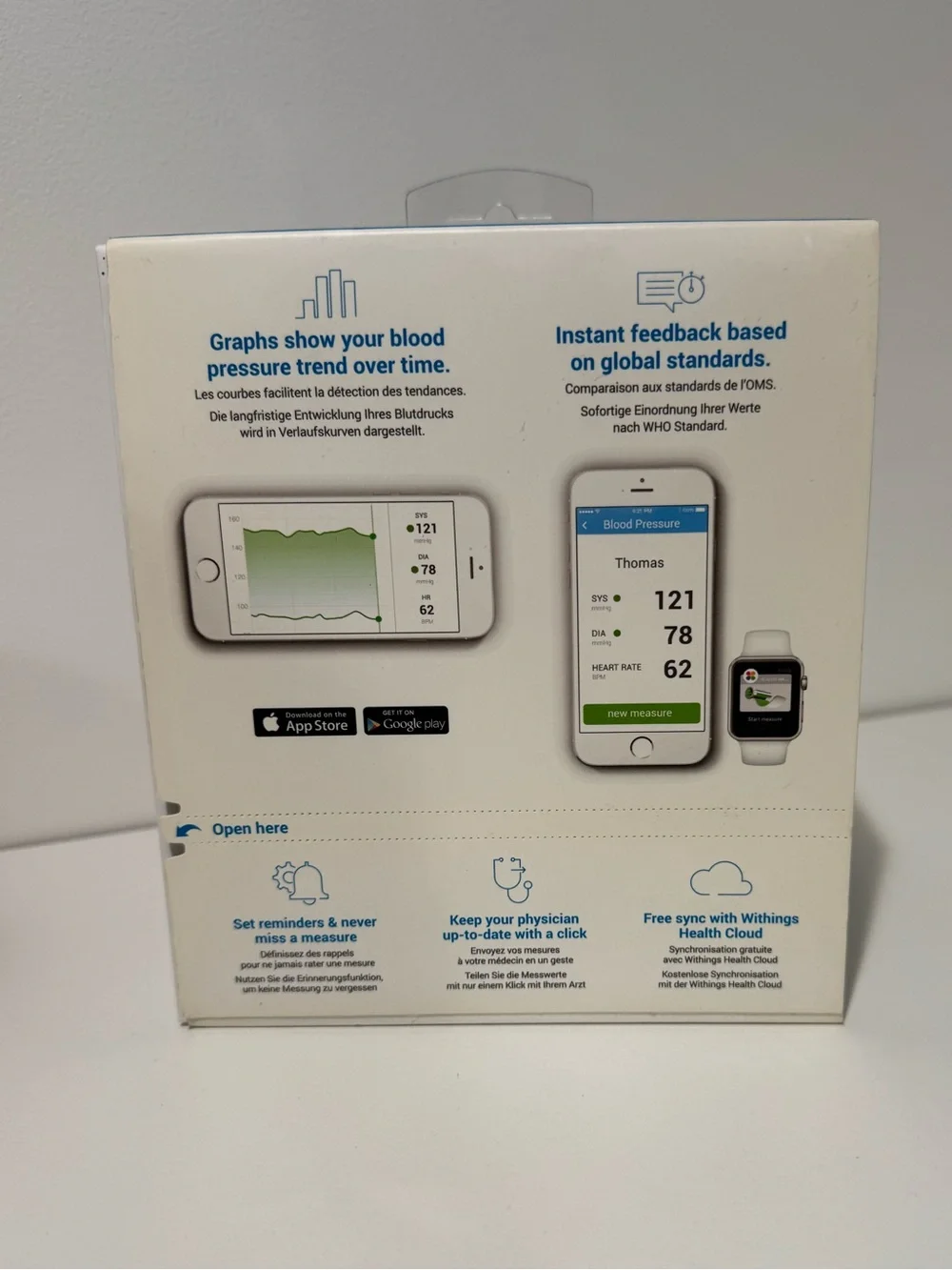 White and Green Blood Pressure Cuff Accessory for Wrist/Arm Monitors